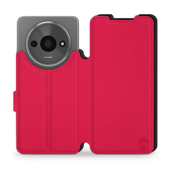 Etui Soft Touch do Xiaomi Redmi A3 - wzór Żywa czerwień z czernią