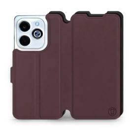Phone Case Infinix HOT 40i - Design Burgundy with Black