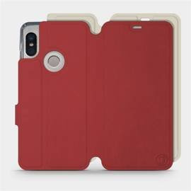 Phone Case Xiaomi Redmi Note 5 - Design Dark Red with Platinum