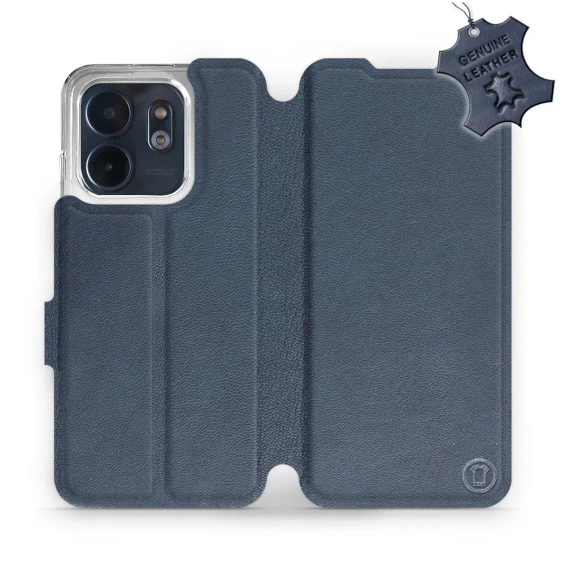 Phone Case Infinix Smart 9 - Design Blue Leather