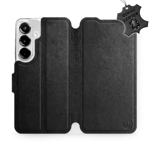 Phone Case Samsung Galaxy S25 - Design Black Leather