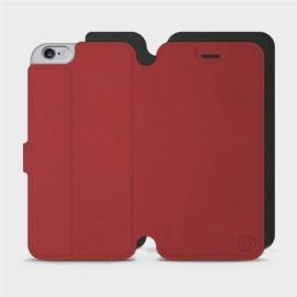 Phone Case Apple iPhone 6s Plus - Design Dark Red with Black
