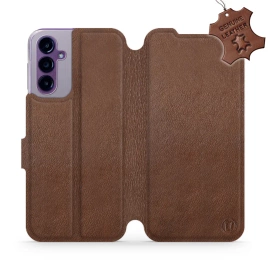 Phone Case Samsung Galaxy A14 5G - Design Brown Leather