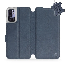 Phone Case Xiaomi Redmi Note 10 5G - Design Blue Leather