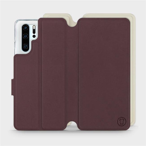Phone Case Huawei P30 Pro - Design Burgundy with Platinum