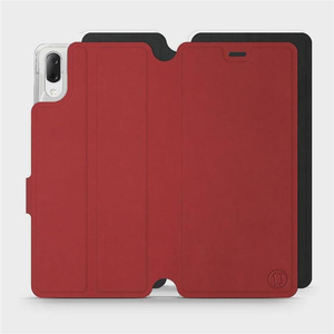 Phone Case Sony Xperia L3 - Design Dark Red with Black