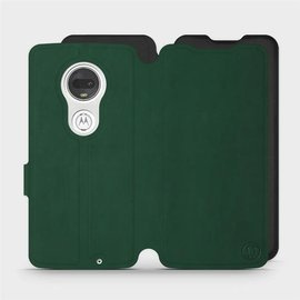Hülle für Motorola Moto G7 Plus - Farbe Grün mit Schwarz