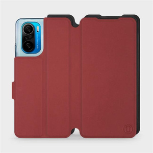 Phone Case Xiaomi POCO F3 - Design Dark Red with Black