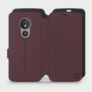 Phone Case Motorola Moto G7 Power - Design Burgundy with Black