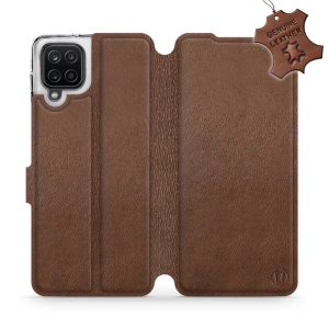 Hülle für Samsung Galaxy A12 - Farbe Brown Leather