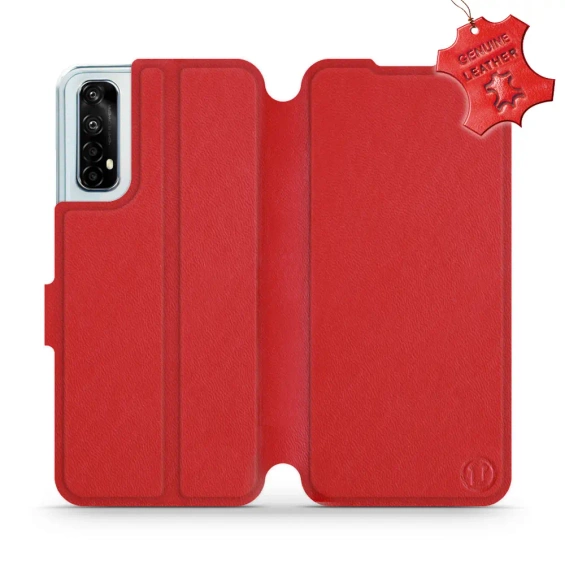 Phone Case Realme 7 - Design Red Leather