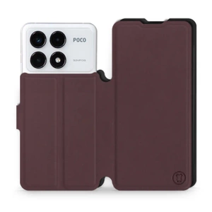 Phone Case Xiaomi POCO F6 Pro - Design Burgundy with Black