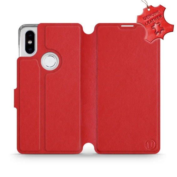 Phone Case Xiaomi Mi Mix 2S - Design Red Leather