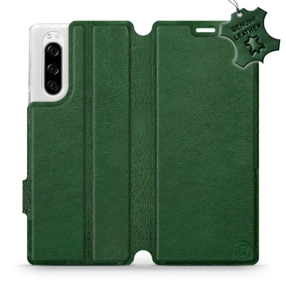 Hülle für Sony Xperia 5 - Farbe Green Leather
