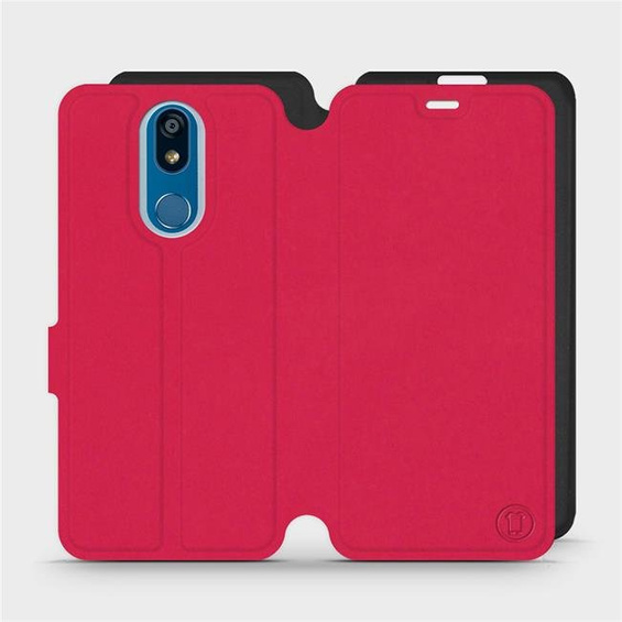 Hülle für LG K40 - Farbe Rot mit Schwarz