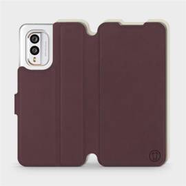 Etui Soft Touch do Nokia X30 5G - wzór Matowy burgund z platyną