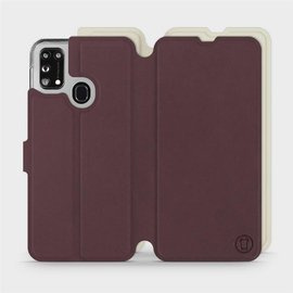 Hülle für Samsung Galaxy M31 - Farbe Burgund mit Platin