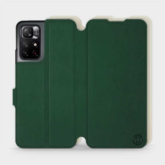 Etui Soft Touch do Xiaomi Redmi Note 11S 5G - wzór Miejska zieleń z platyną