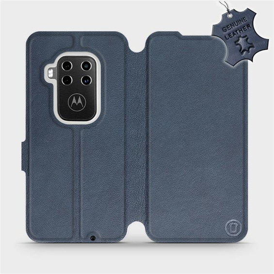 Hülle für Motorola One Zoom - Farbe Blue Leather