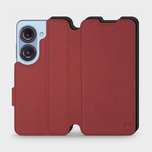 Etui Soft Touch do Asus Zenfone 9 - wzór Zachodząca czerwień z czernią