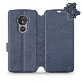 Phone Case Motorola Moto G7 Power - Design Blue Leather