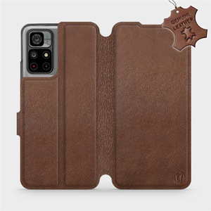 Hülle für Xiaomi Redmi Note 11 - Farbe Brown Leather