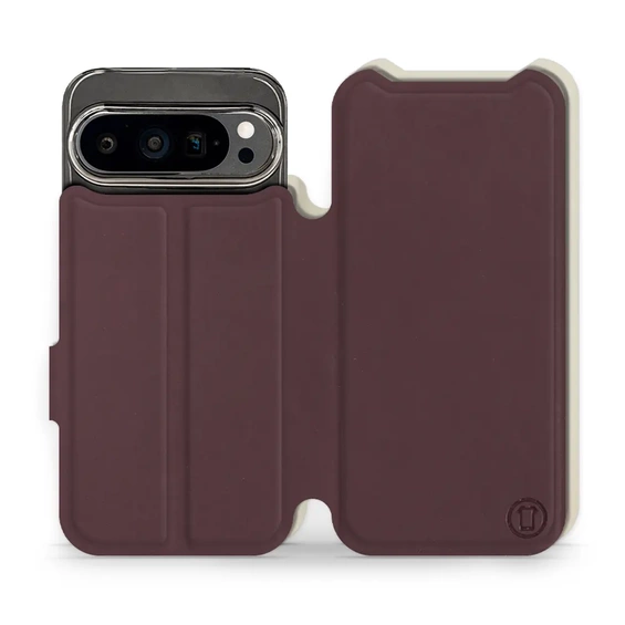 Phone Case Google Pixel 9 Pro - Design Burgundy with Platinum
