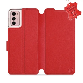 Phone Case Motorola Moto G42 - Design Red Leather