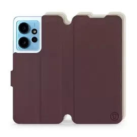 Phone Case Xiaomi Redmi Note 12 4G - Design Burgundy with Platinum