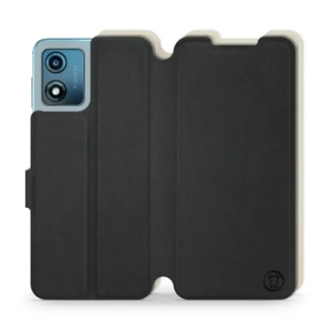 Phone Case Motorola Moto E13 - Design Black with Platinum