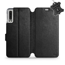 Phone Case Samsung Galaxy A7 2018 - Design Black Leather