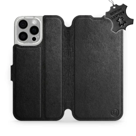 Phone Case Apple iPhone 16 Pro Max - Design Black Leather