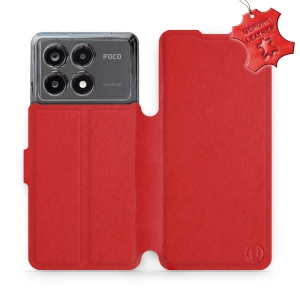 Phone Case Xiaomi POCO X6 Pro - Design Red Leather