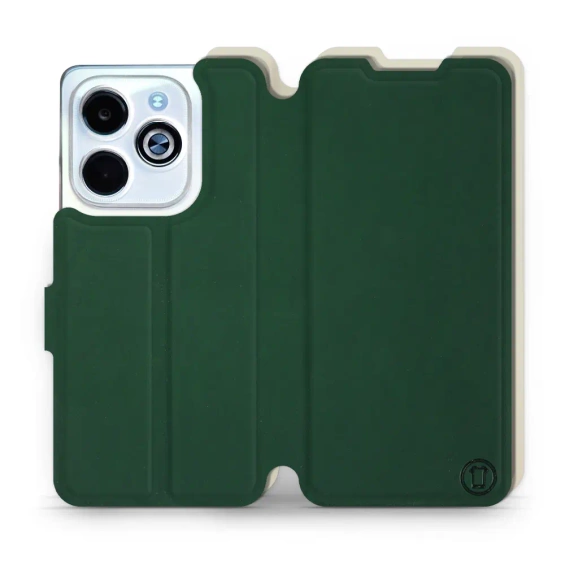Phone Case Infinix HOT 40i - Design Green with Platinum