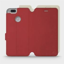 Phone Case Xiaomi Mi A1 - Design Dark Red with Platinum