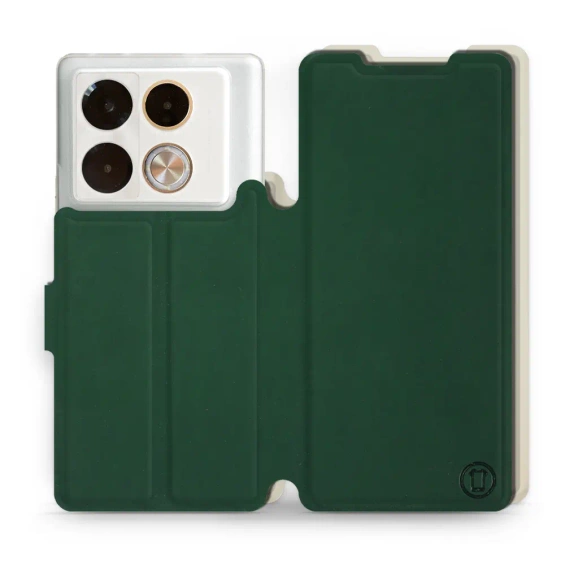 Phone Case Infinix Note 40 Pro - Design Green with Platinum