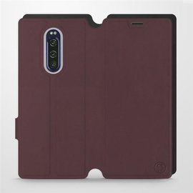 Phone Case Sony Xperia 1 - Design Burgundy with Black