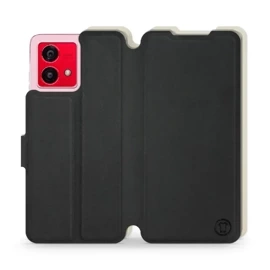 Phone Case Motorola Moto G84 - Design Black with Platinum