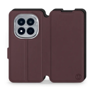 Etui Soft Touch do Xiaomi Redmi Note 15 Pro 5G - wzór Matowy burgund z czernią