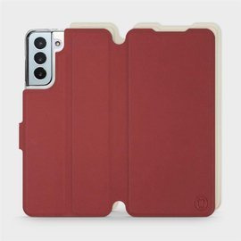 Phone Case Samsung Galaxy S21 Plus - Design Dark Red with Platinum