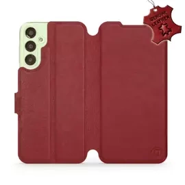 Phone Case Samsung Galaxy A24 - Design Dark Red Leather