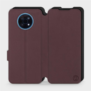 Hülle für Nokia G50 5G - Farbe Burgund mit Schwarz