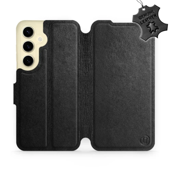 Phone Case Samsung Galaxy S24 - Design Black Leather