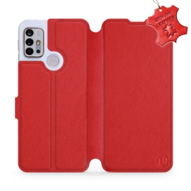 Phone Case Motorola Moto G10 - Design Red Leather