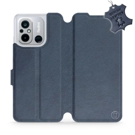 Phone Case Xiaomi Redmi 12C - Design Blue Leather