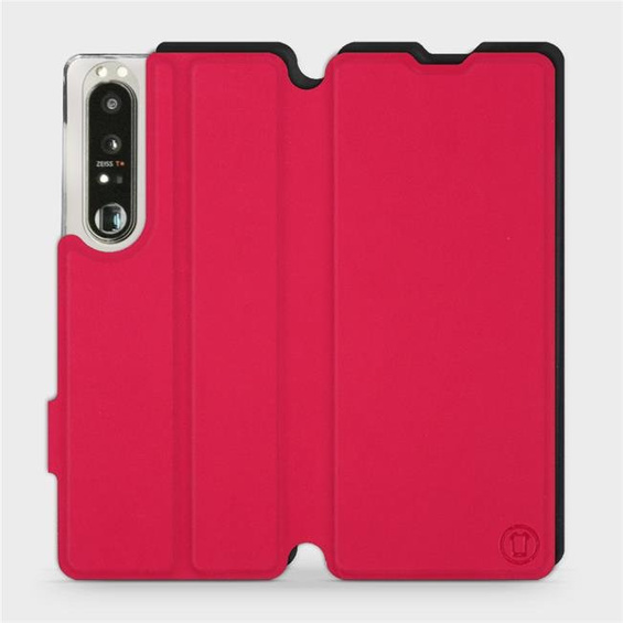 Etui Soft Touch do Sony Xperia 1 III - wzór Żywa czerwień z czernią
