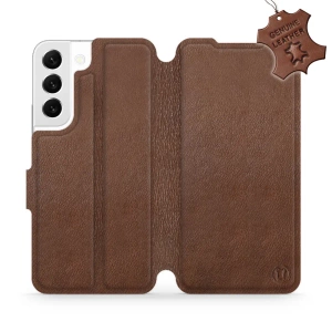 Phone Case Samsung Galaxy S22 - Design Brown Leather