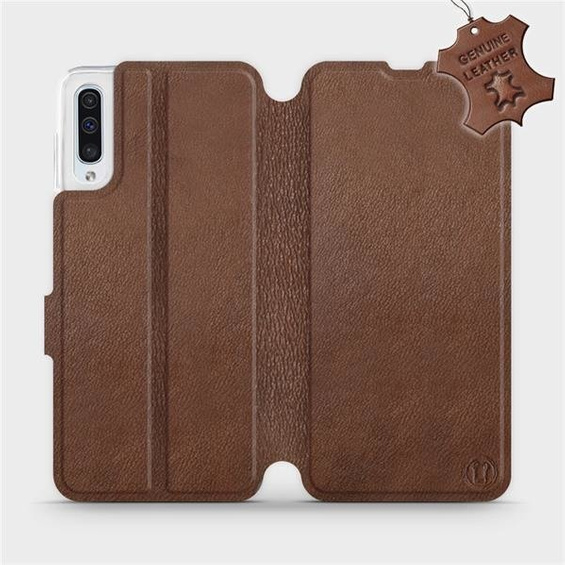 Phone Case Samsung Galaxy A50 - Design Brown Leather