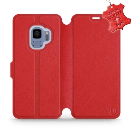 Phone Case Samsung Galaxy S9 - Design Red Leather