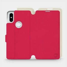 Etui Soft Touch do Xiaomi Mi Mix 2S - wzór Żywa czerwień z platyną